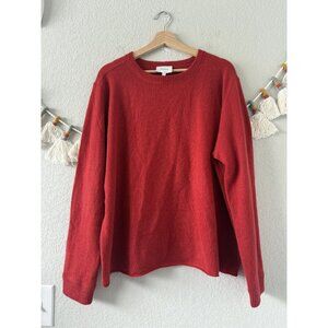 Reformation Cashmere Boyfriend Raglan Sweater Sundried Tomato Red Cozy Relaxed L